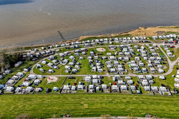Lufbild vom Campingplatz Dangast am Jadebusen aus dem Jahr 2025